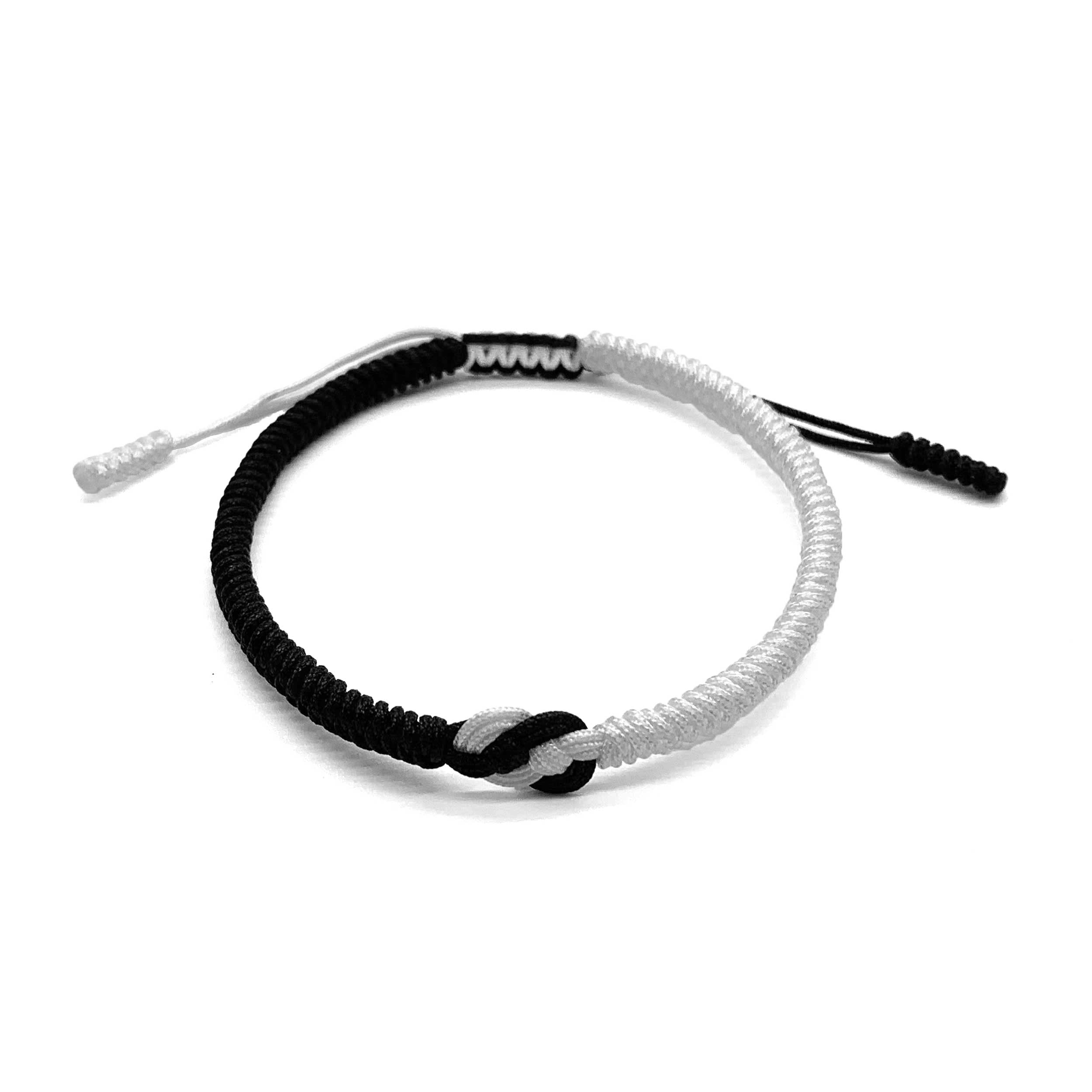 BLACK MIX WHITE INFINITY BRACELET